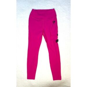 Firm Abs Cargo Athletic high waisted leggings fuchsia hot pink women XL scrunch